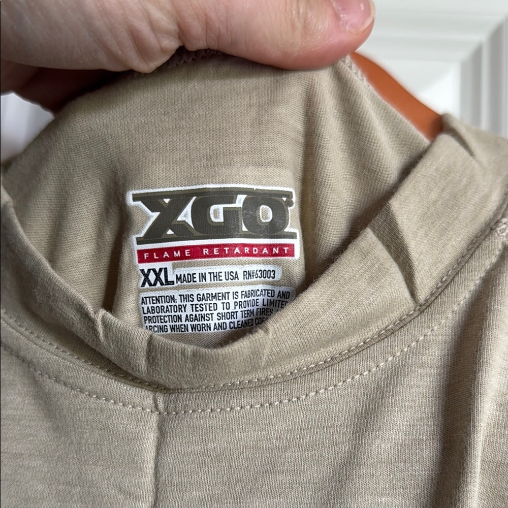 3 pack Men's Short Sleeve Tee - Tan XGO flame retardant XXL